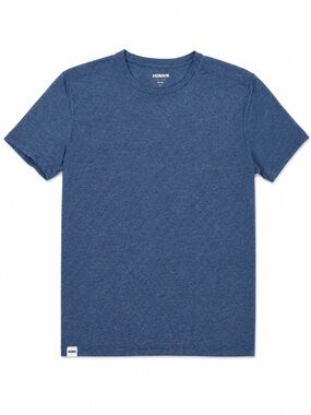 HOKA ONE on ONE Men’s Blue Heather Performance T-Shirt Sz Large Reflective Tag
